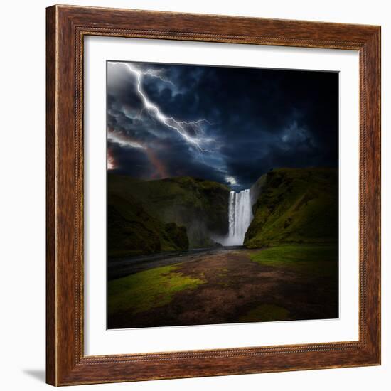 Skógafoss - Iceland-Philippe Sainte-Laudy-Framed Photographic Print