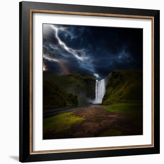 Skógafoss - Iceland-Philippe Sainte-Laudy-Framed Photographic Print