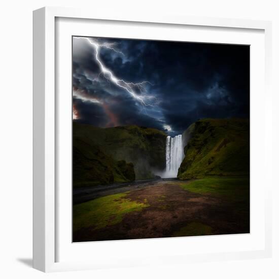 Skógafoss - Iceland-Philippe Sainte-Laudy-Framed Photographic Print