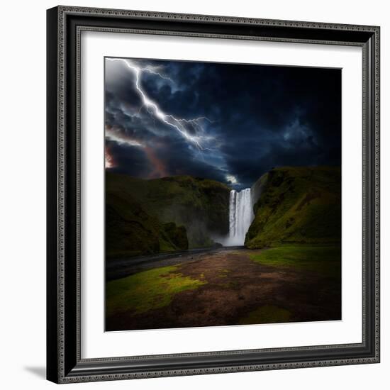 Skógafoss - Iceland-Philippe Sainte-Laudy-Framed Photographic Print