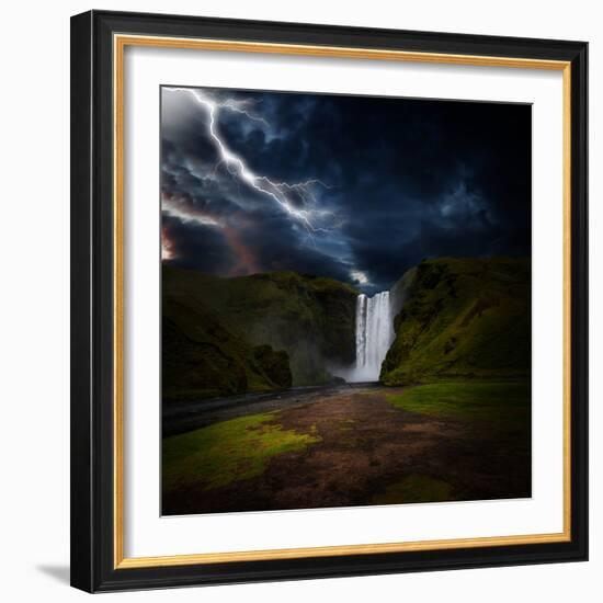 Skógafoss - Iceland-Philippe Sainte-Laudy-Framed Photographic Print