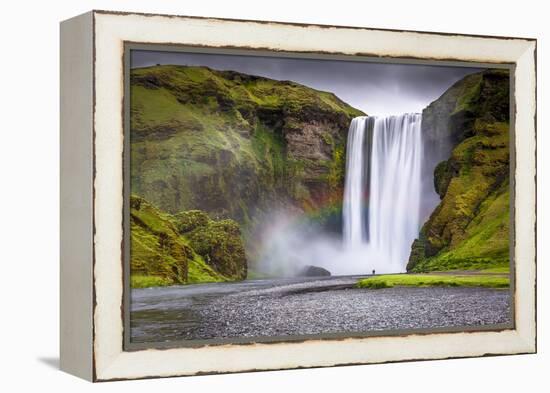 Skogafoss Waterfall Situated on the Skoga River in the South Region, Iceland, Polar Regions-Andrew Sproule-Framed Premier Image Canvas