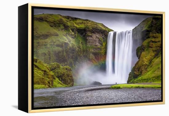 Skogafoss Waterfall Situated on the Skoga River in the South Region, Iceland, Polar Regions-Andrew Sproule-Framed Premier Image Canvas