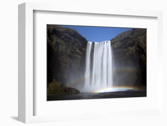 Skogafoss Waterfall with Double Rainbow, South Iceland, Iceland, Polar Regions-Lee Frost-Framed Photographic Print