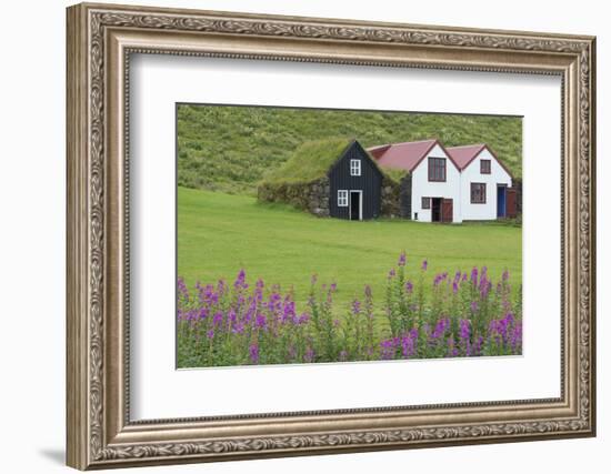 Skogasafn Turf Houses and Church in South Iceland-Bill Bachmann-Framed Photographic Print