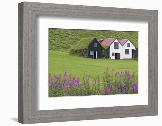 Skogasafn Turf Houses and Church in South Iceland-Bill Bachmann-Framed Photographic Print