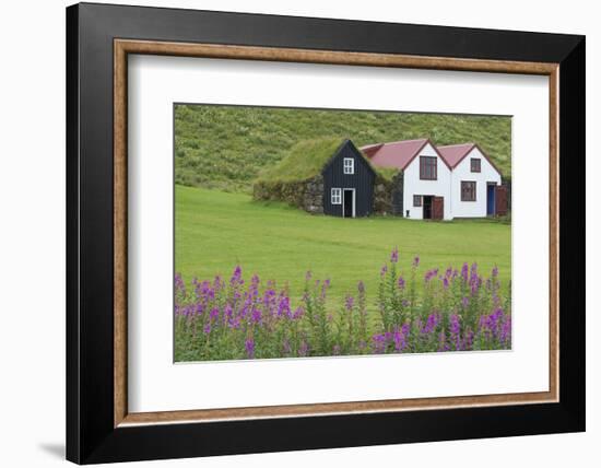 Skogasafn Turf Houses and Church in South Iceland-Bill Bachmann-Framed Photographic Print