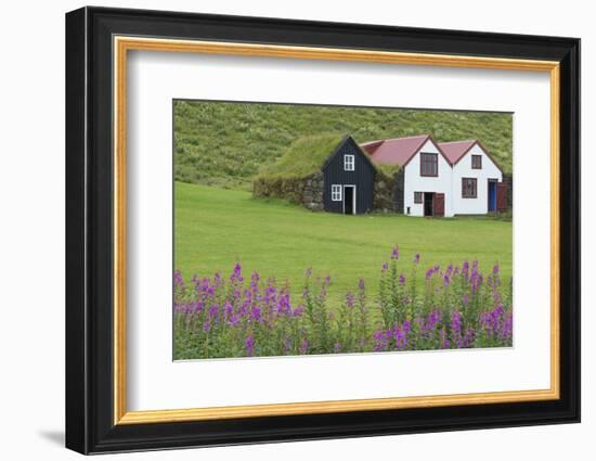 Skogasafn Turf Houses and Church in South Iceland-Bill Bachmann-Framed Photographic Print