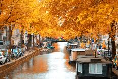 Amsterdam Autumn. Beautiful Places in Europe-Skreidzeleu-Framed Photographic Print