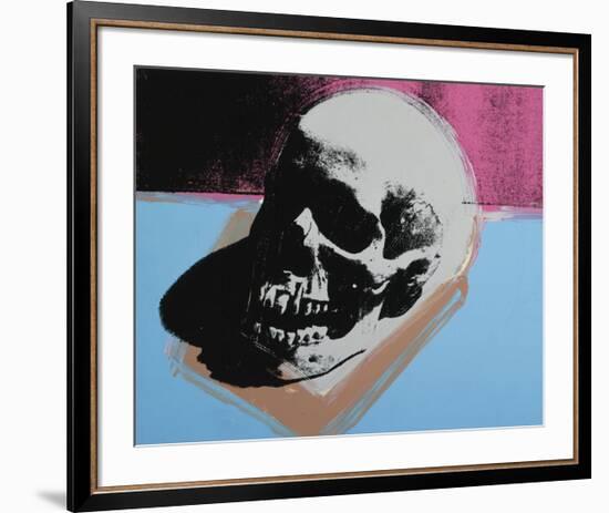 Skull, c.1976 (White on Blue and Pink)-Andy Warhol-Framed Giclee Print