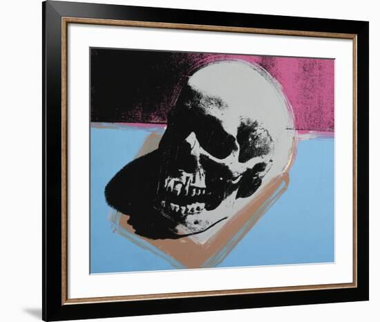 Skull, c.1976 (White on Blue and Pink)-Andy Warhol-Framed Giclee Print