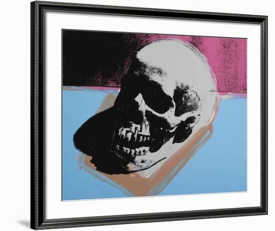 Skull, c.1976 (White on Blue and Pink)-Andy Warhol-Framed Giclee Print