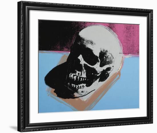 Skull, c.1976 (White on Blue and Pink)-Andy Warhol-Framed Giclee Print