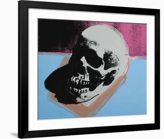 Skull, c.1976 (White on Blue and Pink)-Andy Warhol-Framed Giclee Print