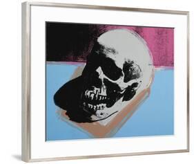 Skull, c.1976 (White on Blue and Pink)-Andy Warhol-Framed Giclee Print