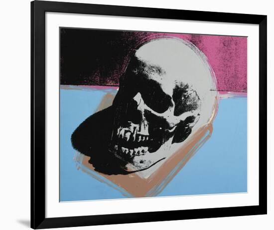 Skull, c.1976 (White on Blue and Pink)-Andy Warhol-Framed Giclee Print