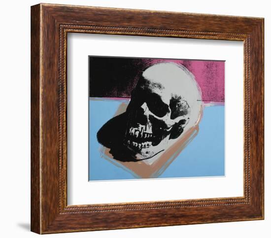 Skull, c.1976 (White on Blue and Pink)-Andy Warhol-Framed Giclee Print