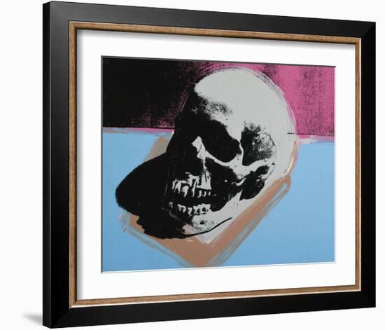 Skull, c.1976 (White on Blue and Pink)-Andy Warhol-Framed Giclee Print