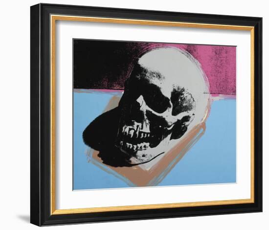 Skull, c.1976 (White on Blue and Pink)-Andy Warhol-Framed Giclee Print