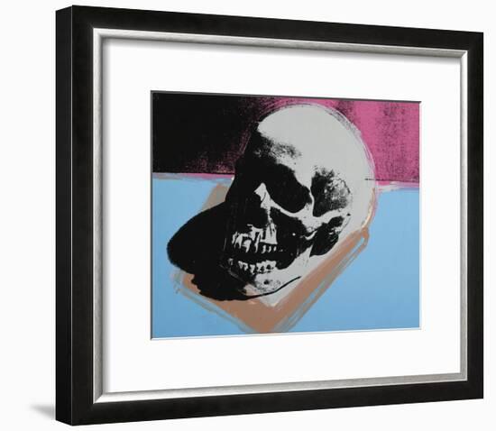 Skull, c.1976 (White on Blue and Pink)-Andy Warhol-Framed Giclee Print