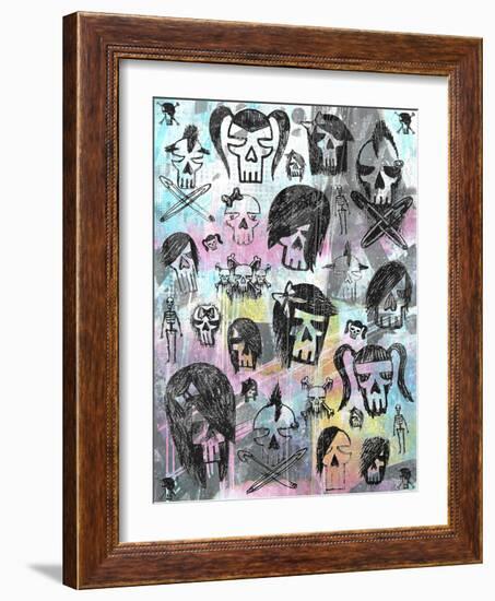 Skull Collage-Roseanne Jones-Framed Giclee Print