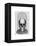 Skull in Bell Jar-Fab Funky-Framed Stretched Canvas