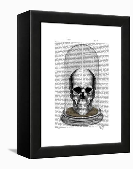 Skull in Bell Jar-Fab Funky-Framed Stretched Canvas