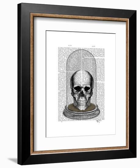 Skull in Bell Jar-Fab Funky-Framed Art Print