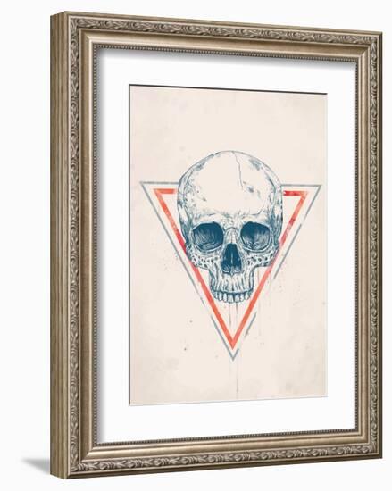 Skull in Triangle No. 2-Balazs Solti-Framed Art Print