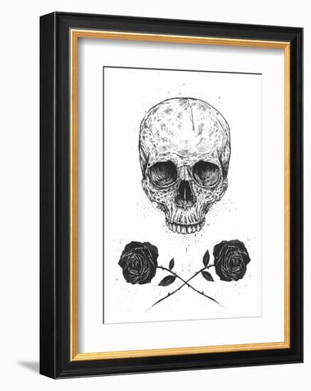 Skull N Roses-Balazs Solti-Framed Art Print