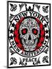 Skull New York Fun Man T Shirt Graphic Design-emeget-Mounted Art Print