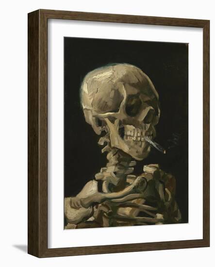 Skull of a Skeleton with Burning Cigarette Painting by Vincent Van Gogh, 1886-Stocktrek Images-Framed Art Print