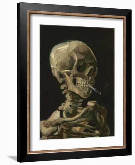 Skull of a Skeleton with Burning Cigarette Painting by Vincent Van Gogh, 1886-Stocktrek Images-Framed Art Print