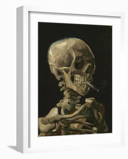 Skull of a Skeleton with Burning Cigarette Painting by Vincent Van Gogh, 1886-Stocktrek Images-Framed Art Print