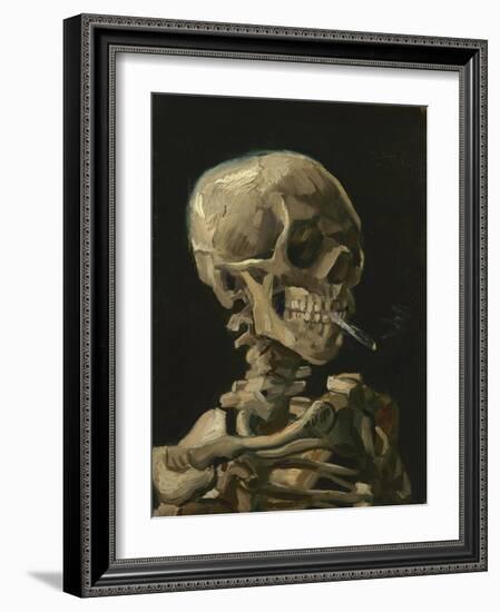 Skull of a Skeleton with Burning Cigarette Painting by Vincent Van Gogh, 1886-Stocktrek Images-Framed Art Print