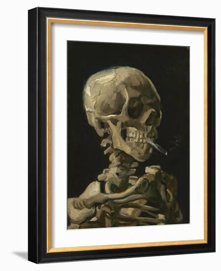 Skull of a Skeleton with Burning Cigarette Painting by Vincent Van Gogh, 1886-Stocktrek Images-Framed Art Print