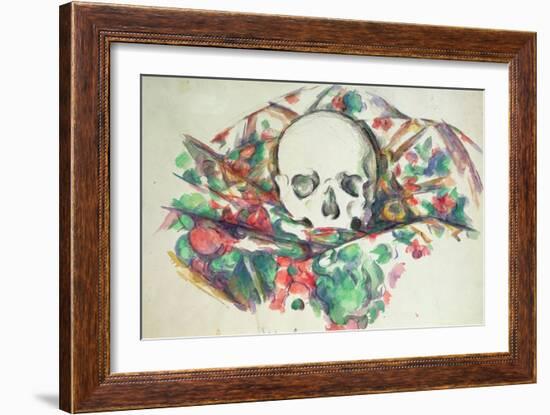 Skull on Drapery, C.1902-06-Paul C?zanne-Framed Giclee Print