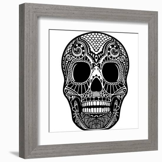 Skull Ornament-krasstin-Framed Art Print