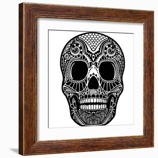 Skull Ornament-krasstin-Framed Art Print