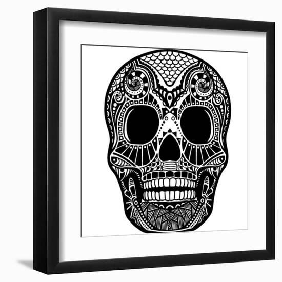 Skull Ornament-krasstin-Framed Art Print