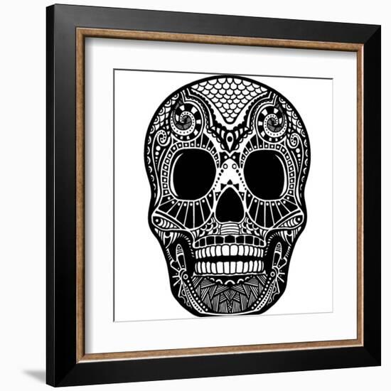 Skull Ornament-krasstin-Framed Art Print