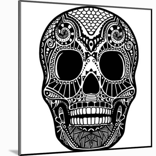 Skull Ornament-krasstin-Mounted Art Print