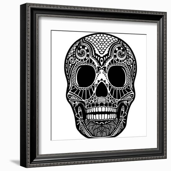 Skull Ornament-krasstin-Framed Art Print