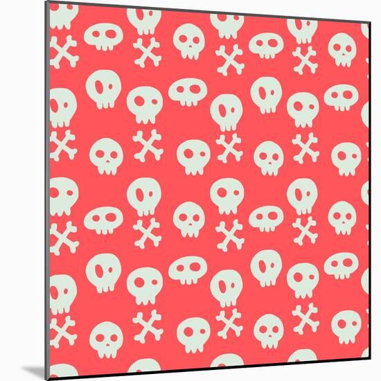 Skull Pattern.-TashaNatasha-Mounted Art Print