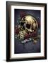 Skull, Roses, And Dagger-FlyLand Designs-Framed Giclee Print