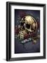 Skull, Roses, And Dagger-FlyLand Designs-Framed Giclee Print
