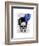 Skull with Blue Hat-Fab Funky-Framed Art Print