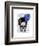 Skull with Blue Hat-Fab Funky-Framed Art Print