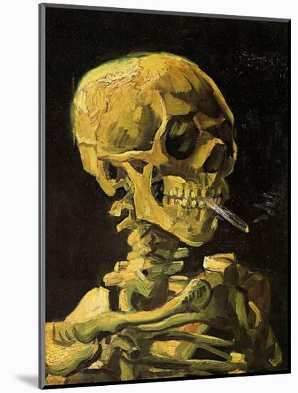 Skull with Burning Cigarette-Vincent van Gogh-Mounted Art Print