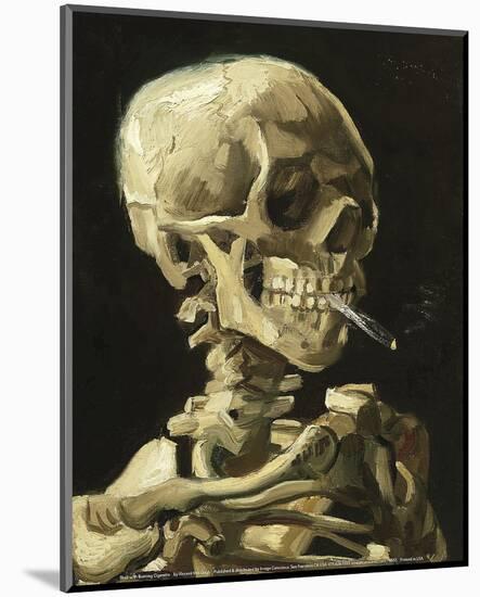 Skull with Burning Cigarette-Vincent van Gogh-Mounted Art Print